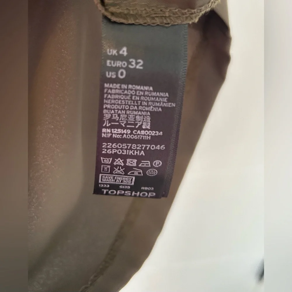 Topshop Petite Olive Green Romper Size 0 - Picture 4 of 4